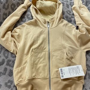 Lululemon ivory peach catch a breath hoodie